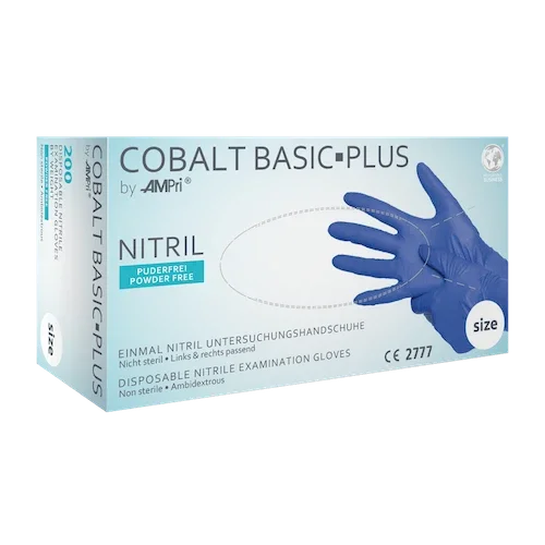 COBALT BASIC-PLUS, Nitrilhandschuhe, puderfrei, kobaltblau