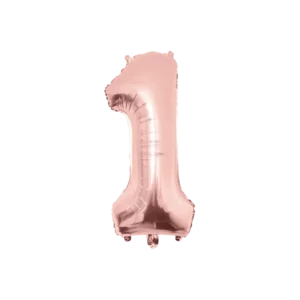 1 Jaar Cijfer Ballon Rose Goud Leeg 86cm van Paper Dreams koop je bij Partywinkel