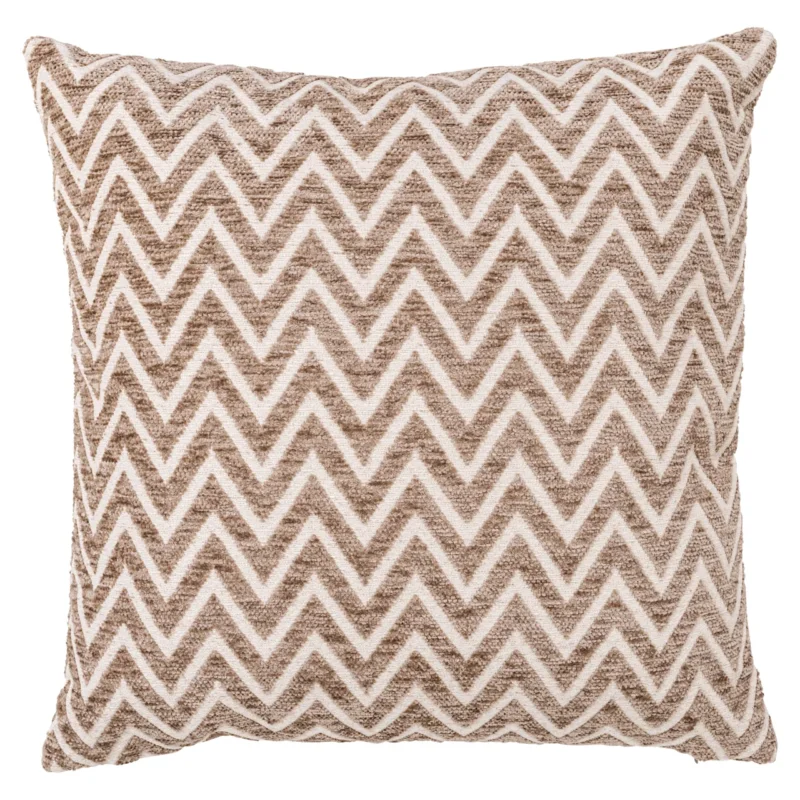 Richmond Interiors Kissen Nino mit Zick-Zack Muster Sand | 50x50 cm