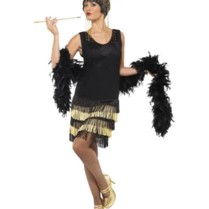 20er Jahre Flapper Kostüm mit Fransen
