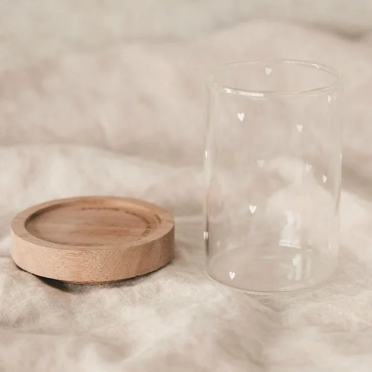 Eulenschnitt Mini Vorratsglas Herzen weiĂź