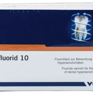 Bifluorid 10® Fluoridlack-Verpackung zur Behandlung von Hypersensibilität.