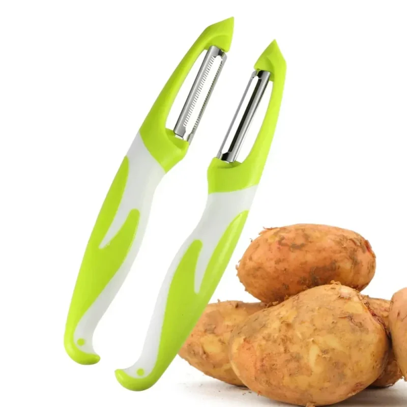 2er Set Präzisions-Schäler mit Edelstahlklingen für Obst und Gemüse