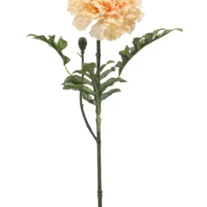 Tagetes künstlich 52 cm - 1 Stiel - Pfirsich