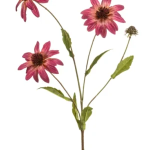 Sonnenhut künstlich 70 cm - 1 Stiel - Fuchsienrot