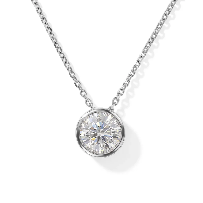 D'Joy GRA zertifiziert Moissanit Schmuckset ca. 50 cm 925 Silber Rhodiniert ca. 1.00 ct