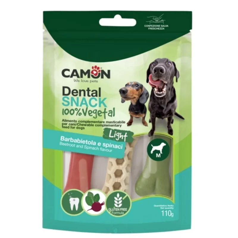 Veggie Dental Snack Hexabone - Veganer Hundesnack für gesunde Zähne – 8,5 cm, 110 g