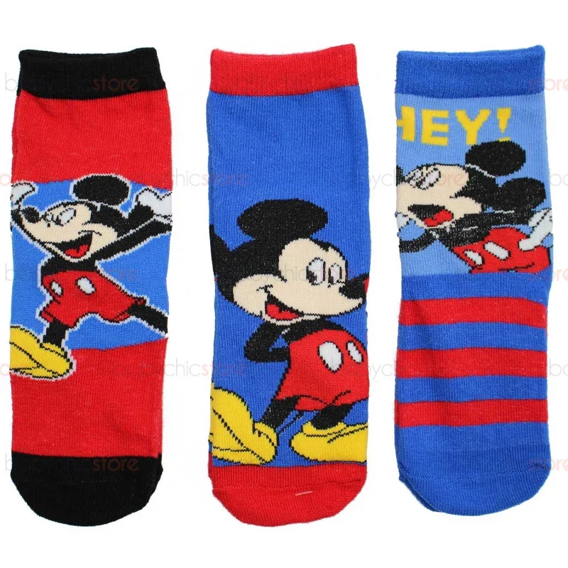 3 Paar Mickey Mouse-Socken 23-26