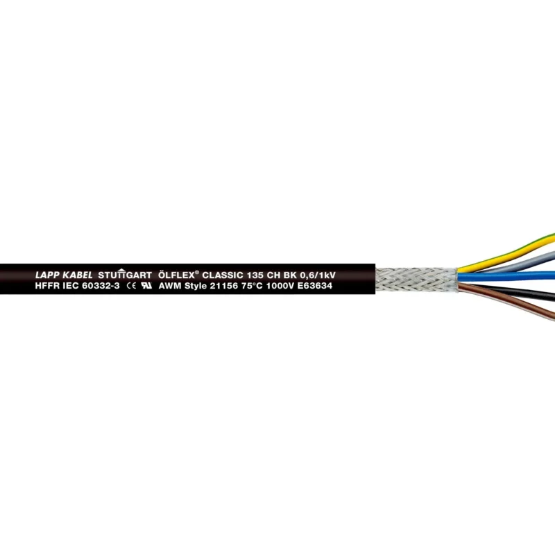 Lapp Kabel&Leitung - Energiekabel >= 1 kV, für ortsveränderlichen Einsatz ÖLFLEX CLASSIC 128 CH BK 1123583 0,6/1 KV 5G4