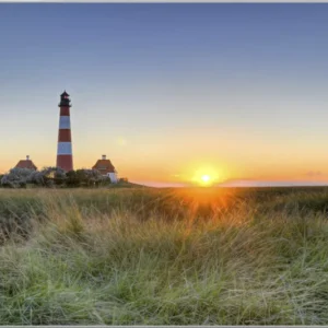 Bild & Rahmen Leuchtturm Westerheversand 1