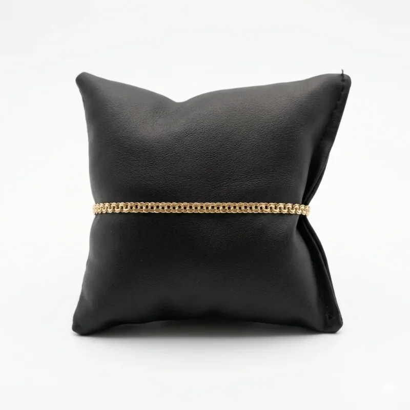 Italienische BISMARK PAVE 925 Silber vergoldet Armband ca. 18 cm + 3.5 cm Extender