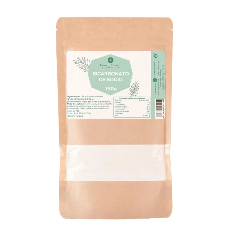 Bicarbonato de sodio alimentario Planeta Huerto 750 g