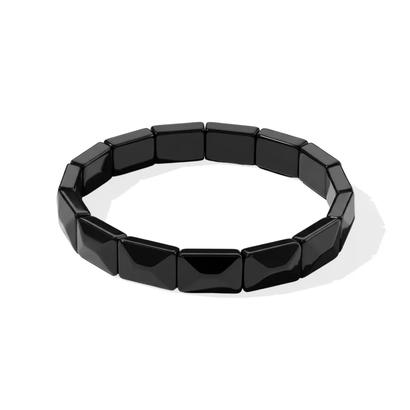 Schwarzer Jadeit Armband 18 cm ca. 95,00 ct.