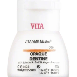 VMK Master 3D Opaque Dentine 12g 0M2 Zahnersatzmaterial in weißer Verpackung