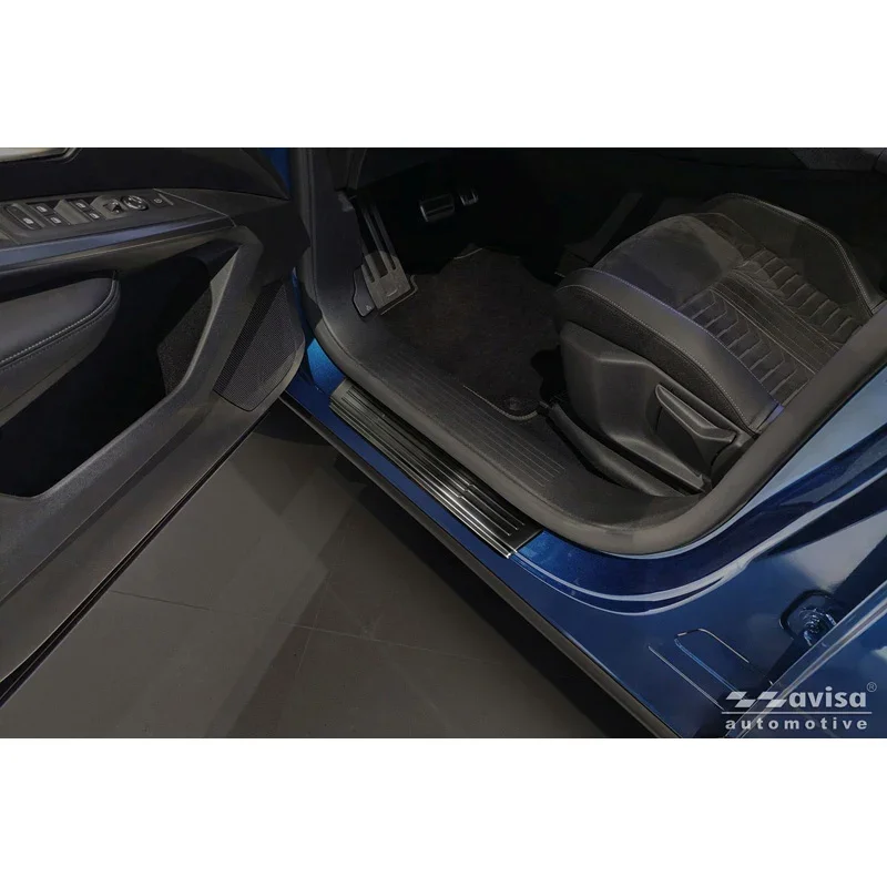 Avisa Einstiegsleisten aus schwarzem Edelstahl passend für Peugeot 3008 III 2024- - 'Lines' - 4-teilig