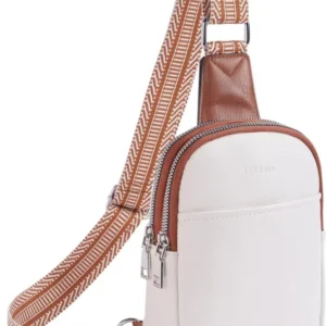 Telena Bauchtasche Damen Umhängetasche Crossbody Bag PU Leder stylisch