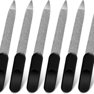 6er Set Mini Schwert Nagelfeile aus Metall für Naturnägel - Profi