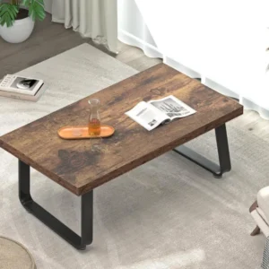 Industrie Design Couchtisch Vintagebraun Schwarz 100x55x46.5 cm