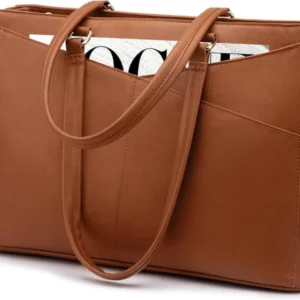 Große Laptoptasche Damen 15,6 Zoll Braun - Stilvoll & praktisch
