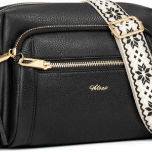 Umhängetasche Damen Anti Diebstahl Leder Crossbody Bag 4 Fächer