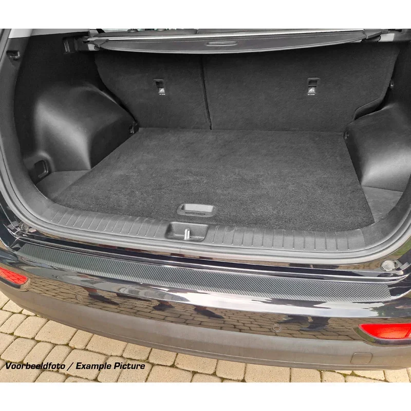 MAX6 Passgenaue Schutzfolie für den hinteren Stoßfänger geeignet für Volvo V60 II 2018- - Carbon-Look