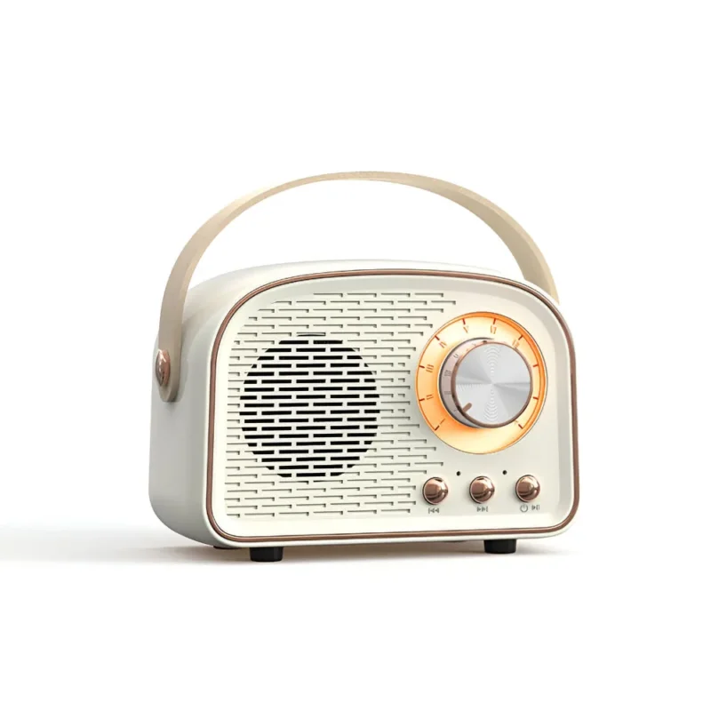 SoundRetro Brehnuetooth-Lautsprecher – Kabelloser Vintage-Lautsprecher mit tiefem Klang & Retro-Design | Brehn