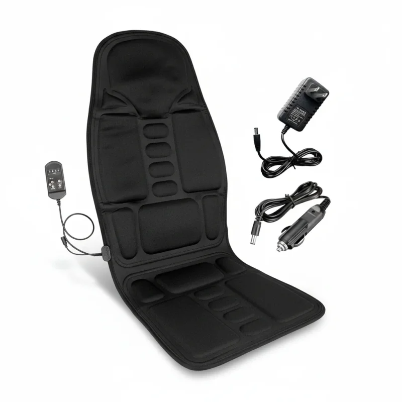 Brehn | 8-Mode Massagesitzauflage | Beheizte Rücken- & Nackenunterstützung | 8 Vibrationsmodi | Infrarot-Wärmetherapie | Ergonomisches Design für Auto & Büro
