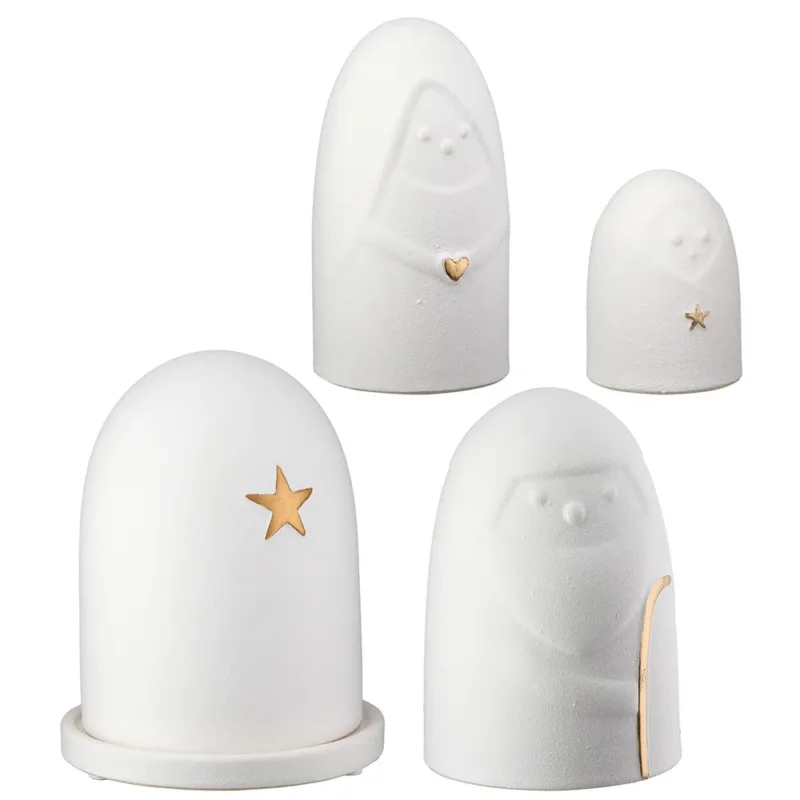 Gildehandwerk Weihnachtsdeko Keramik Krippenset Holy