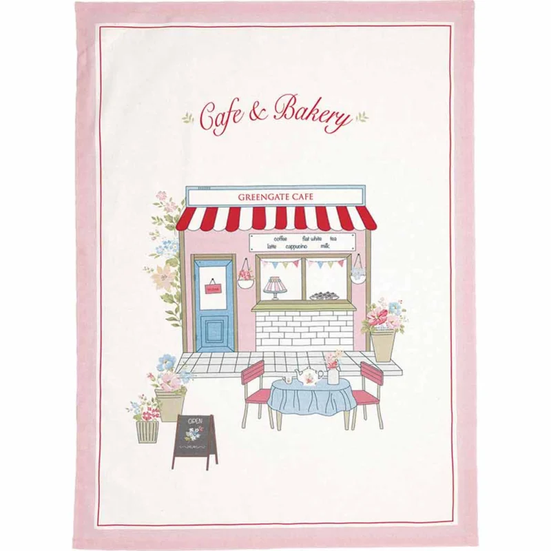 GreenGate - Josefina cafe Geschirrtuch piece printed white