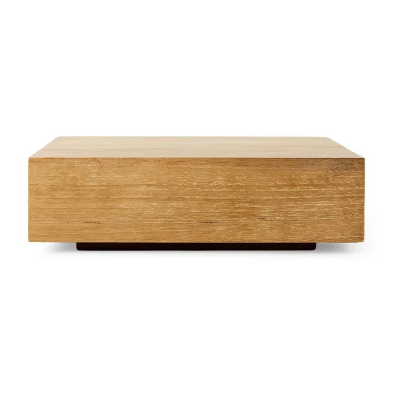 HKliving Teak CUBE Sockel – Massivholz-Plateau aus Teakholz