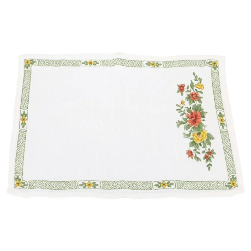 Tischset Blumendekor klein aus Stoff 26,5 cm x 35,5 cm