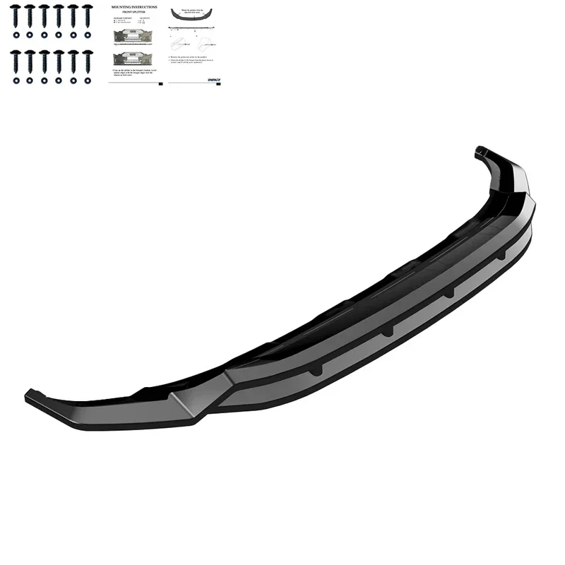 OneWay, Frontspoiler, glänzend schwarz, Passend für Volkswagen Touareg III R-Line 2018-2023