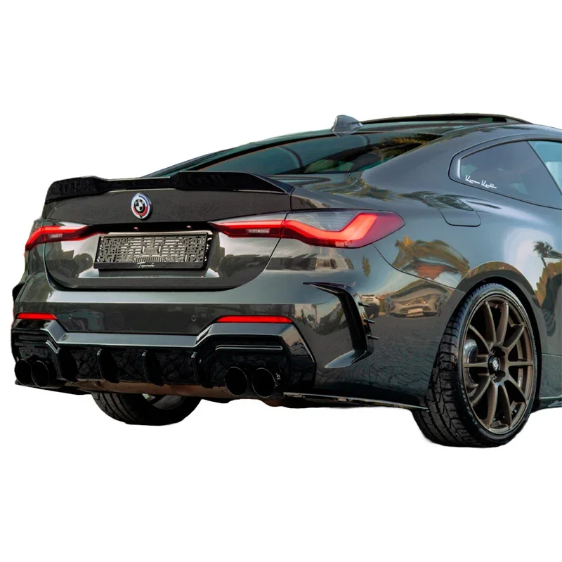 OneWay, Heckstoßfänger-Splitter, Hochglanzschwarz, passt zu BMW 4-Series G22/G23 Coupe/Convertible M-Pack/M440i (2020-2024), 2-teiliges Set