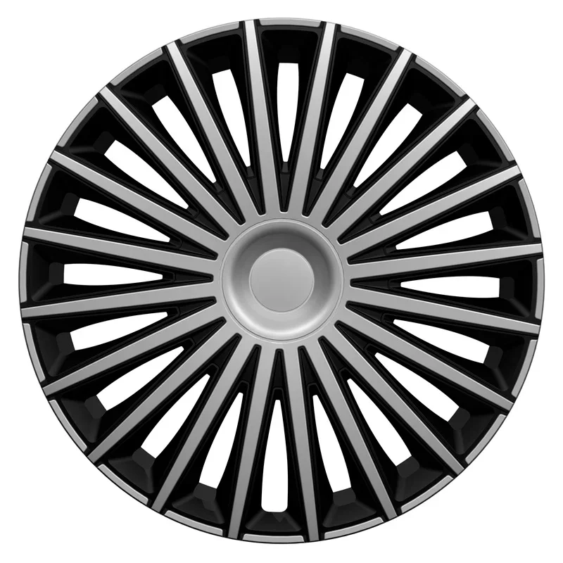AutoStyle, Satz Radzierblenden Dakota 14-Zoll Silber/Schwarz, ABS, Silber, Schwarz