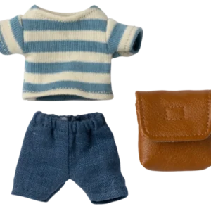 Maileg - Kleidung und Tasche, Großer Bruder Maus - Braun