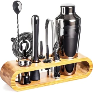 Cocktail-Shaker-Set aus Edelstahl – 10-teiliges Premium-Barkeeper-Set | Ideal für Mischgetränke und Partys | Brehn