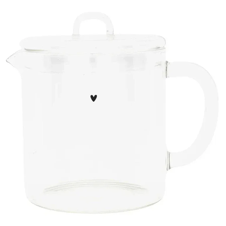 Bastion Collections - Teekanne aus Glas mit Herz-Motiv