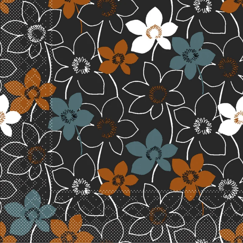 Tissue-Serviette-Cora-schwarz-113276