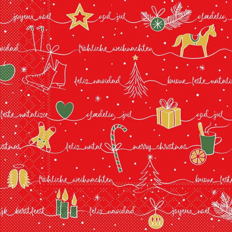 Tissue-Serviette-Ravin-Rot-Gruen-Gold-114514