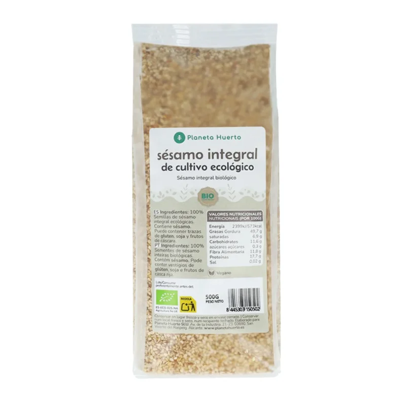 Sésamo integral crudo ECO Planeta Huerto 500 g