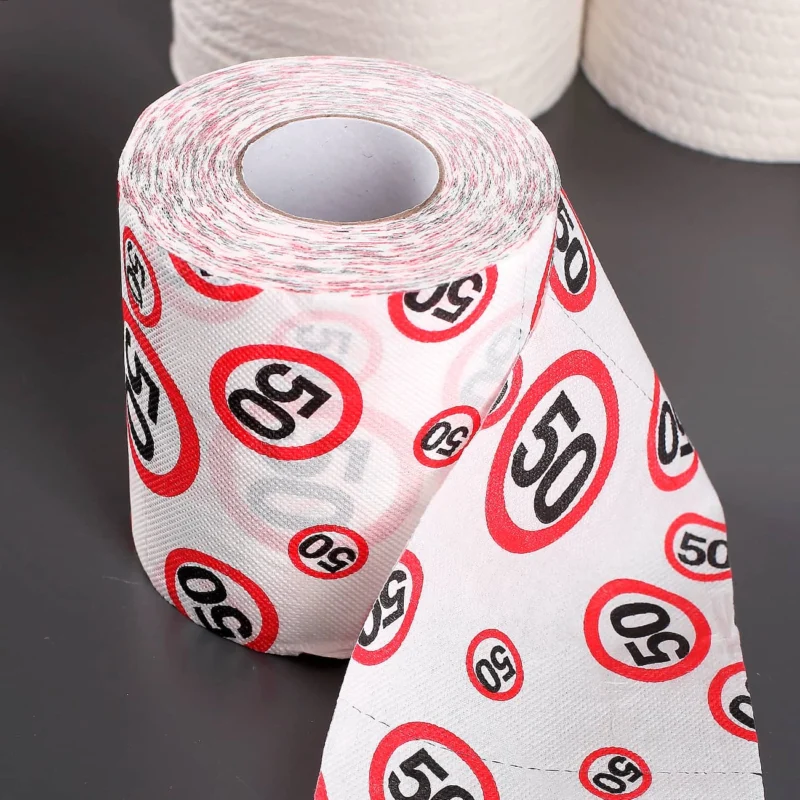 bedrucktes Toilettenpapier zum 50. Geburtstag