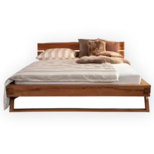 Betten | Doppelbett Eiche Rustik, Eiche Massivholz - natur geölt, 180cm - von LIVING online kaufen bei LIVINGforme.