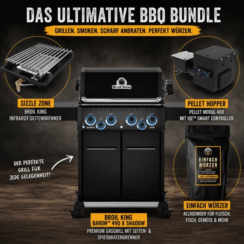 Broil King Baron 490 X Shadow | Einfach Grillen Bundle - Grillstar.deBroil King Baron 490 X Shadow | Einfach Grillen BundleGrillbundleEinfach GrillenGrillstar.de