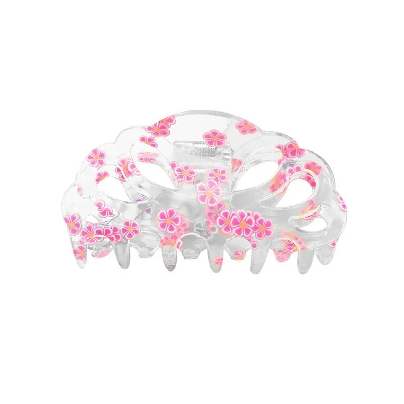 Chris Rubin Flora Hair Claw – Pink Flower – Haaraccessoires | Fashiongirl