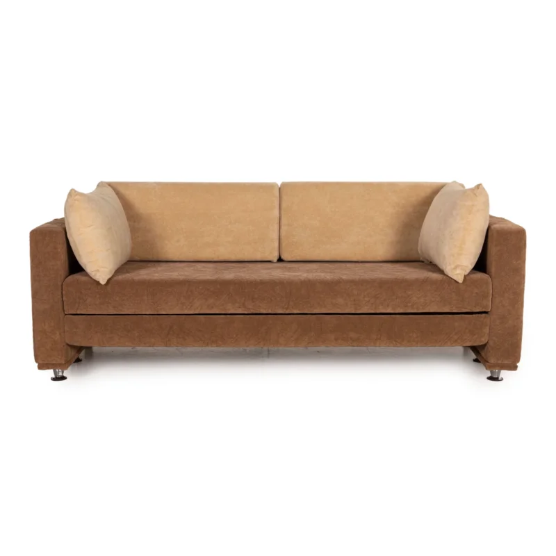 Clei DOC XL Stoff Sofa Braun Zweisitzer Funktion Schlaffunktion Outlet