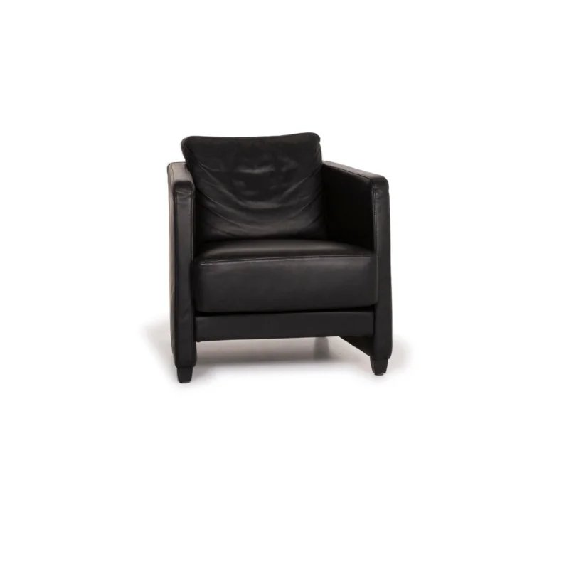 Cor Conseta Leder Sessel Schwarz #15563