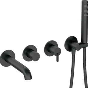 DEANTE Silia 4 - Loch - Wannenarmatur mit Brausegarnitur Unterputz // Nero // BQS - N18P erhältlich bei Twoda Shop