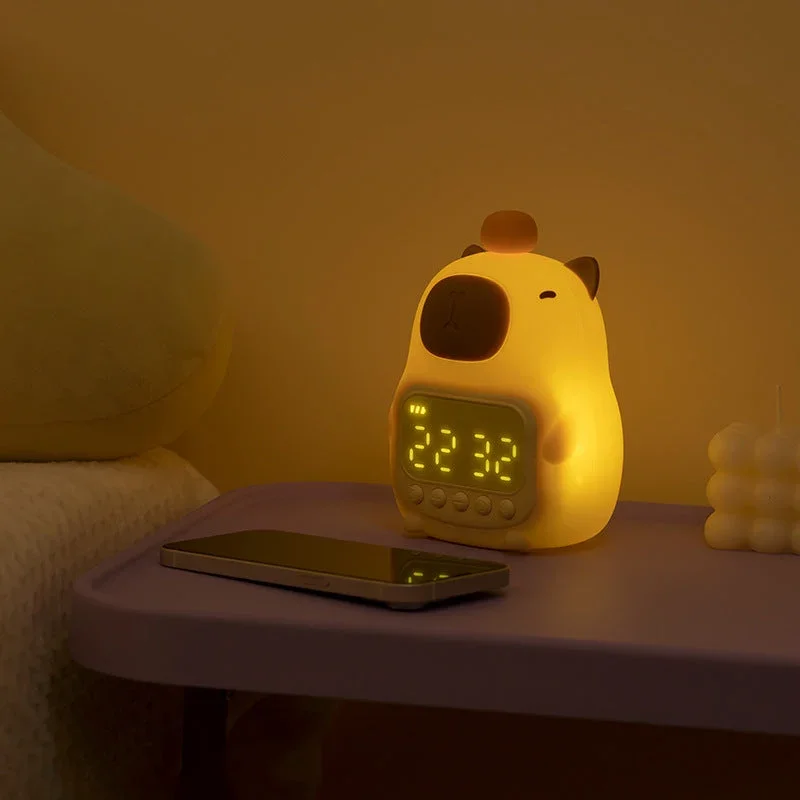 Niedliches Capybara Nachtlicht LED – Kinder Wecker & Nachtlampe für Schlafzimmer | Karnz