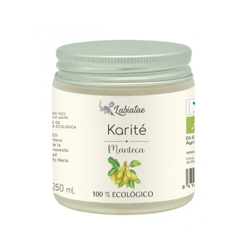 Manteca de Karité. 100% pura en tarro de cristal. BIO. 250 ml.