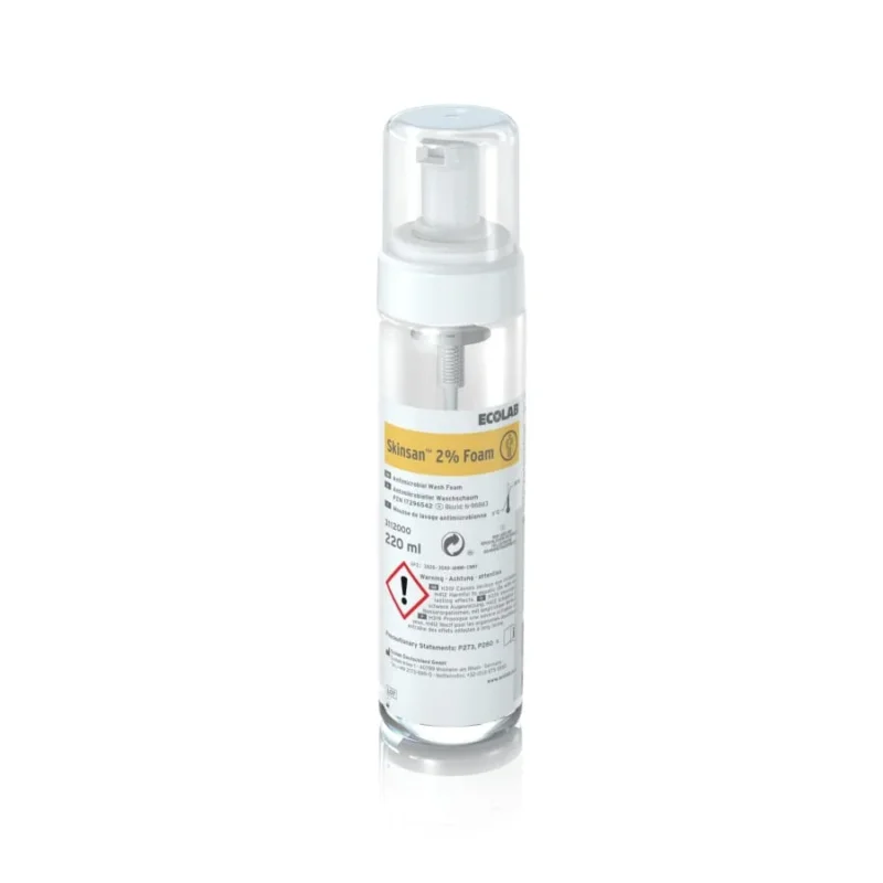 ECOLAB Skinsan® 2% Waschlotion- und Schaum, antimikrobiell 220 ml Flasche (Schaum)